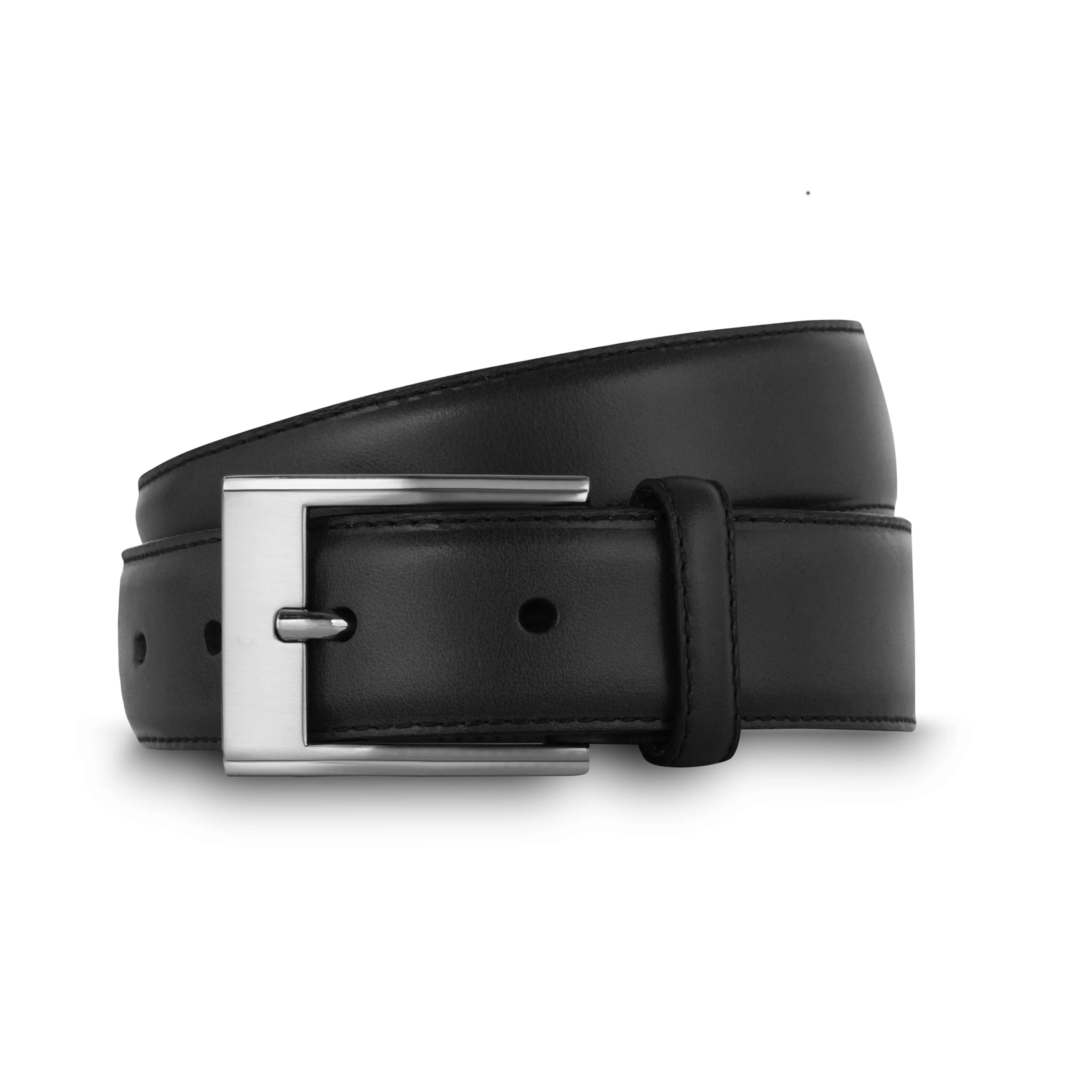 LodinG Ceinture cuir lisse 30mm Noir Fashion