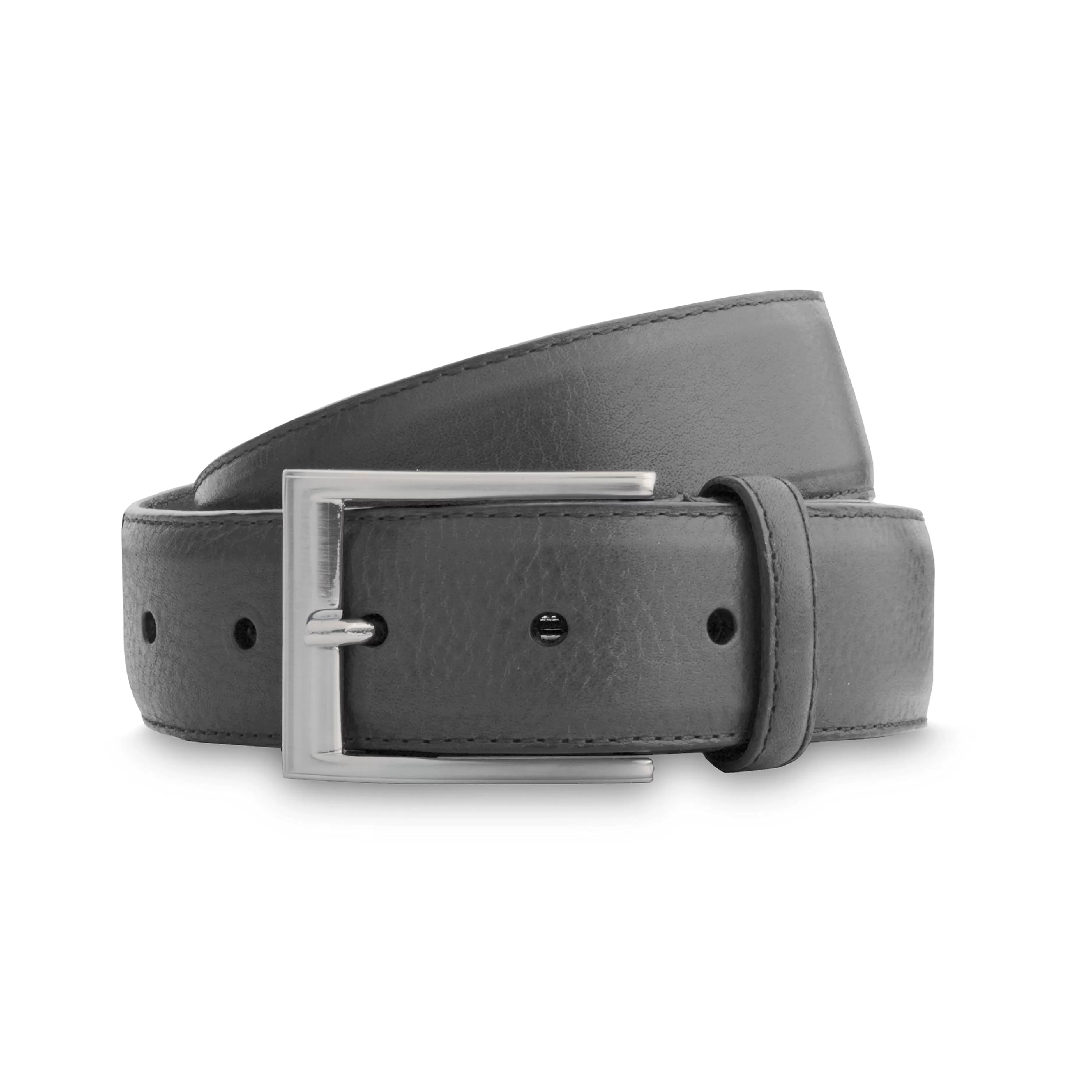 LodinG Ceinture homme en cuir grainé Gris Sale