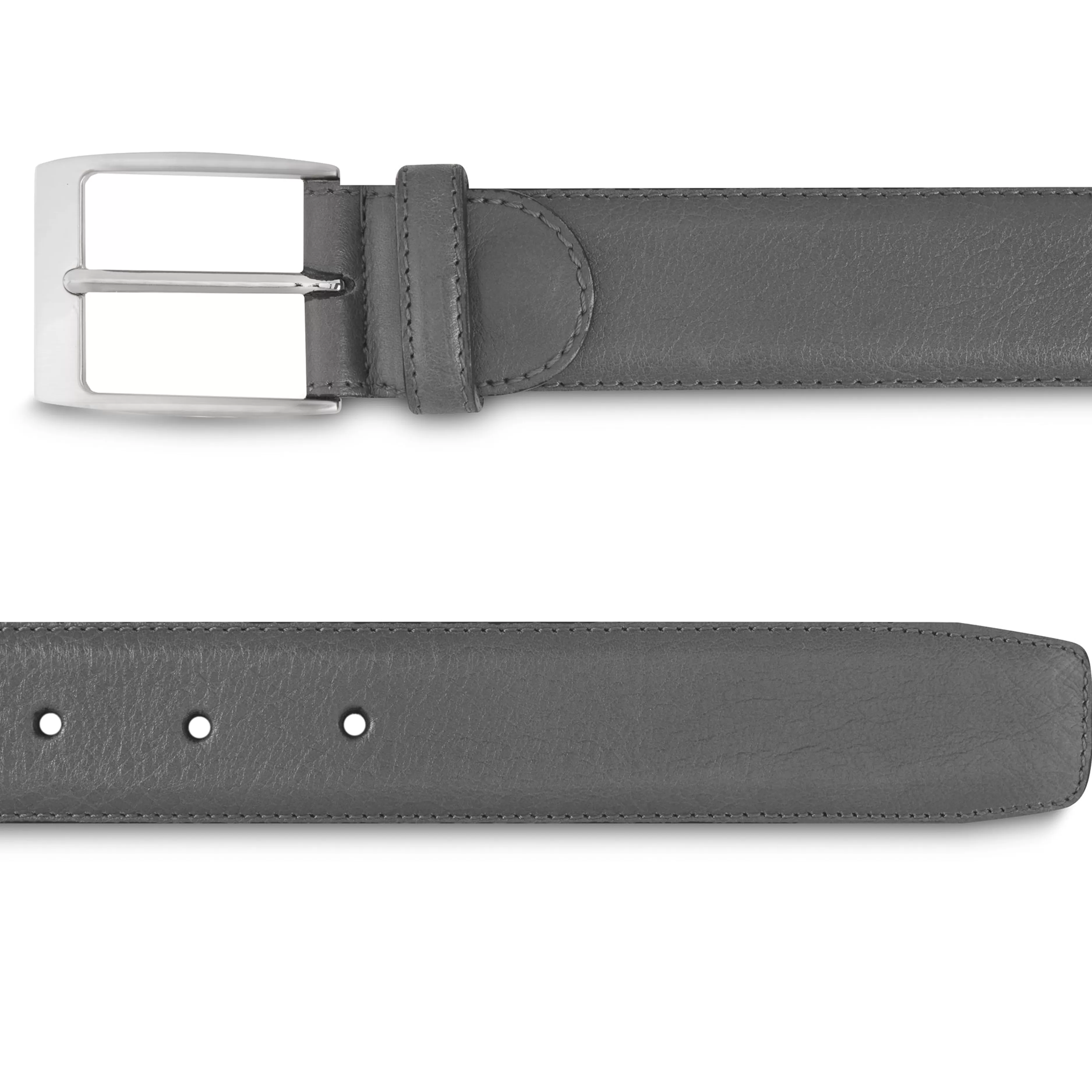 LodinG Ceinture homme en cuir grainé Gris Sale