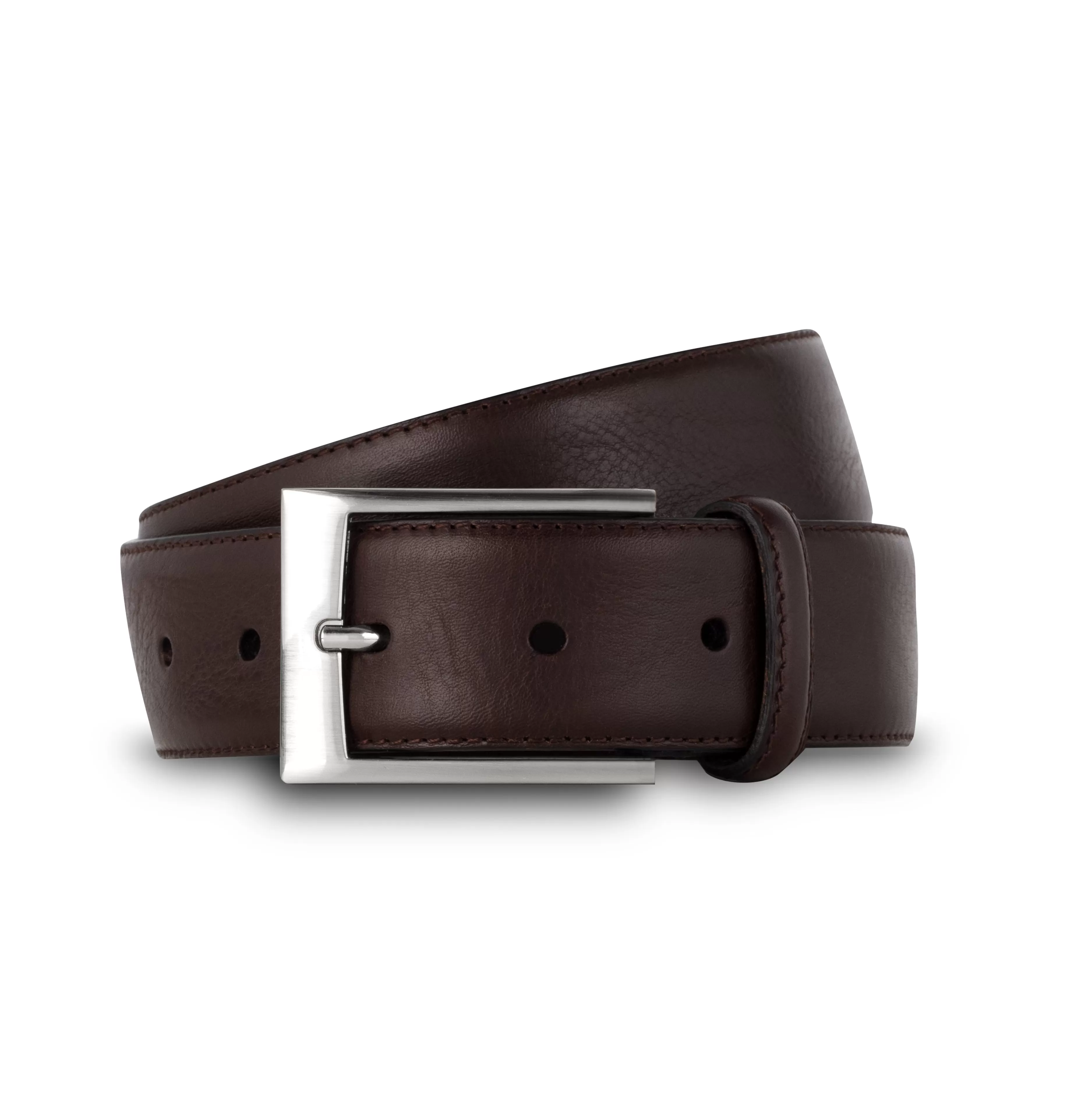 LodinG Ceinture homme en cuir grainé Marron New