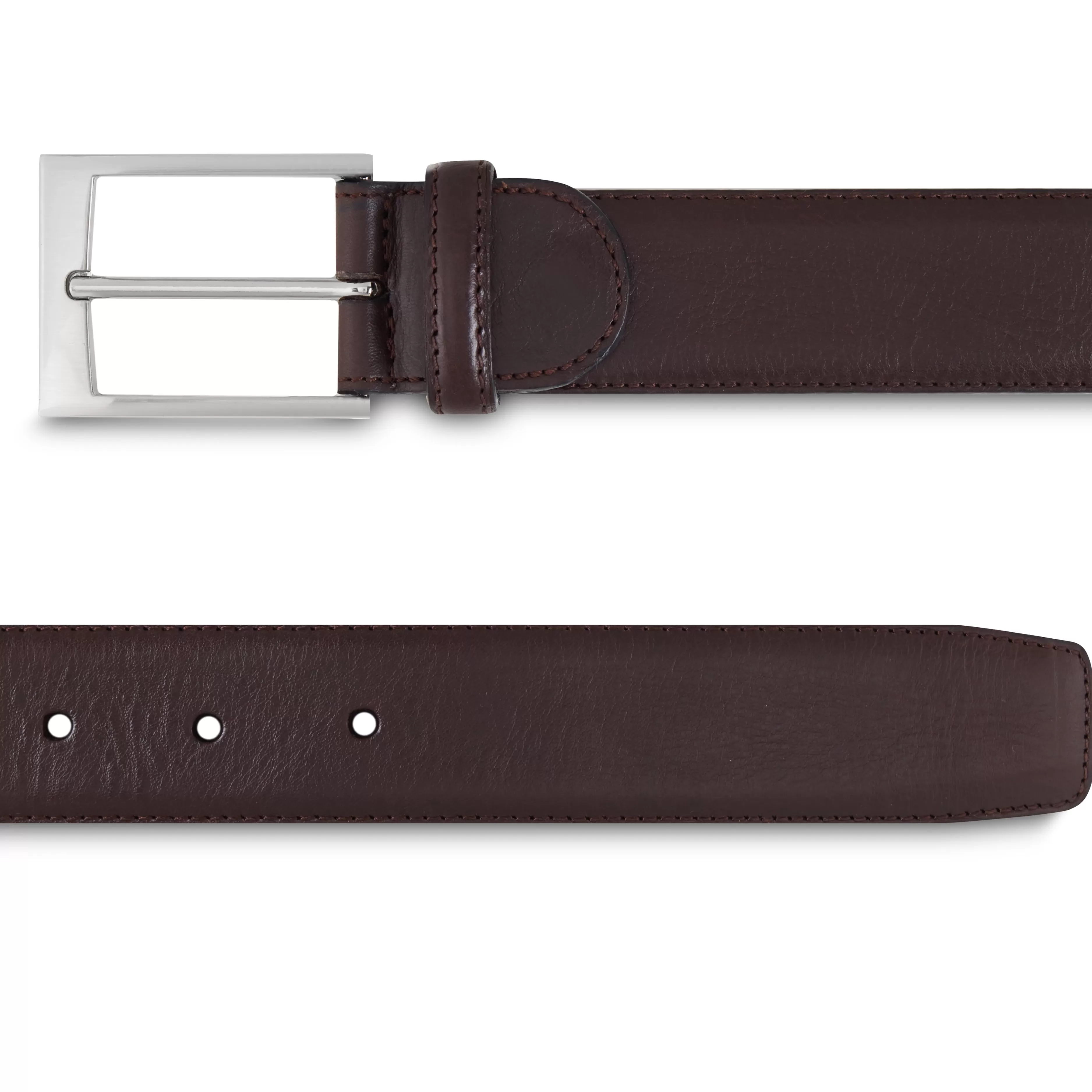 LodinG Ceinture homme en cuir grainé Marron New