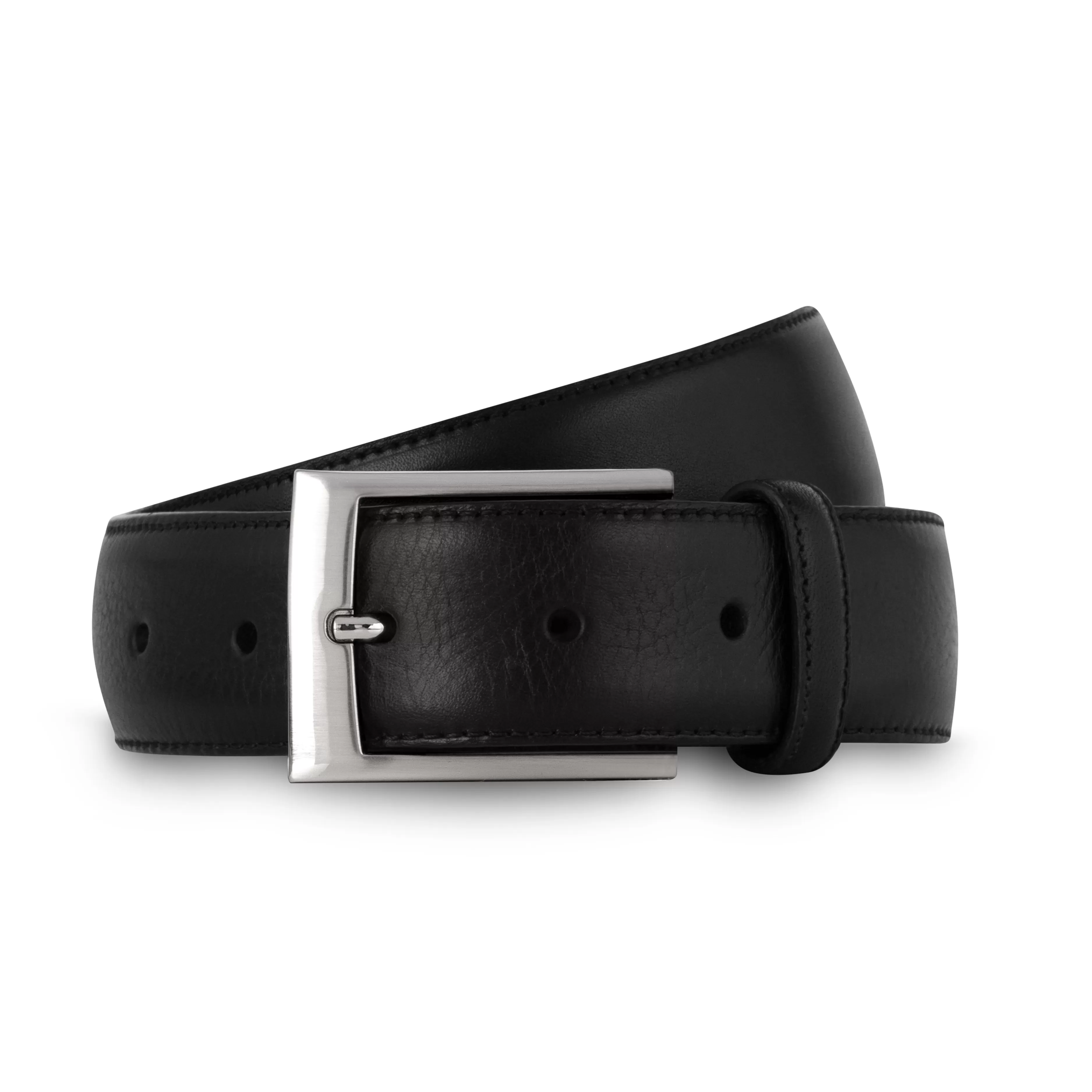 LodinG Ceinture homme en cuir grainé Noir Flash Sale