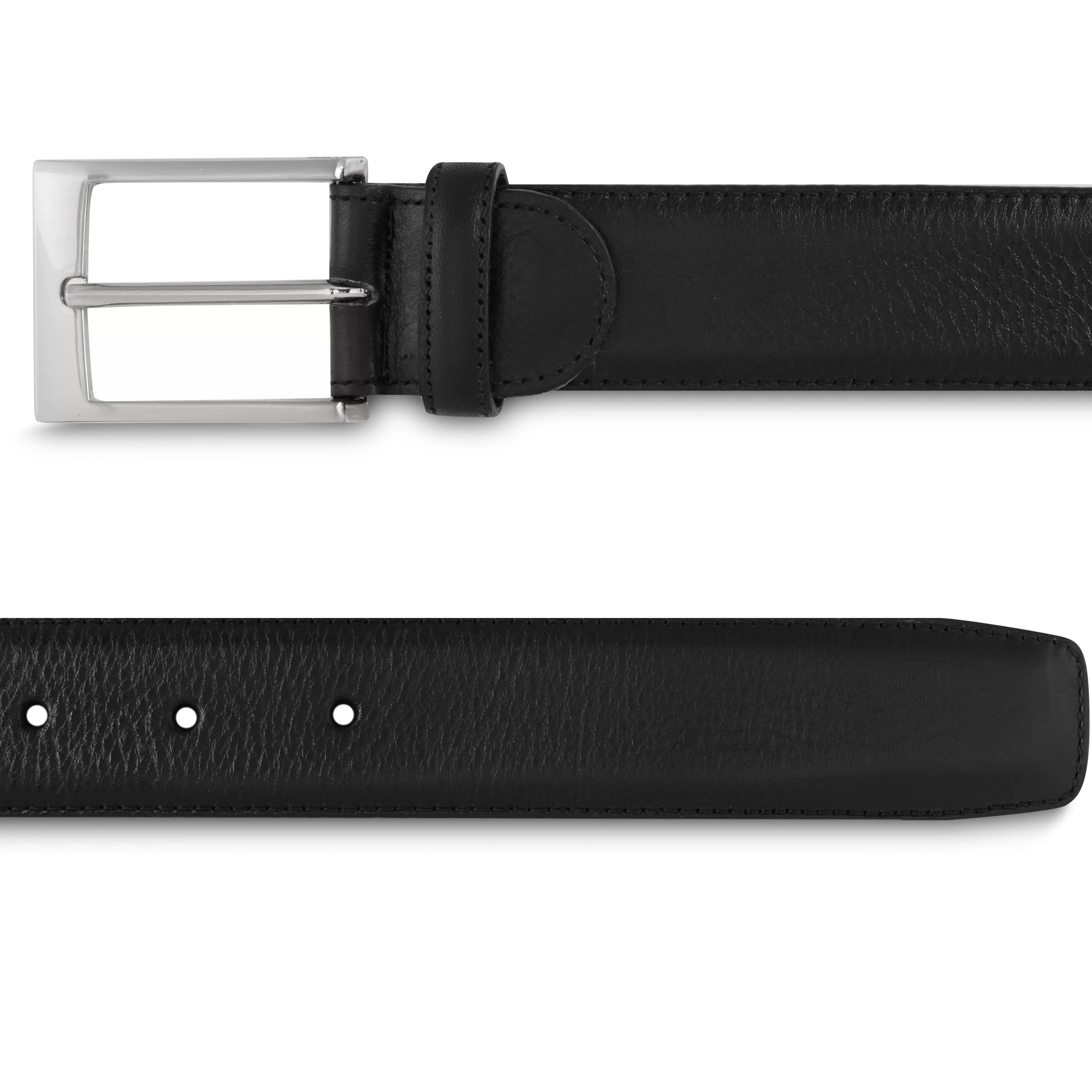 LodinG Ceinture homme en cuir grainé Noir Flash Sale