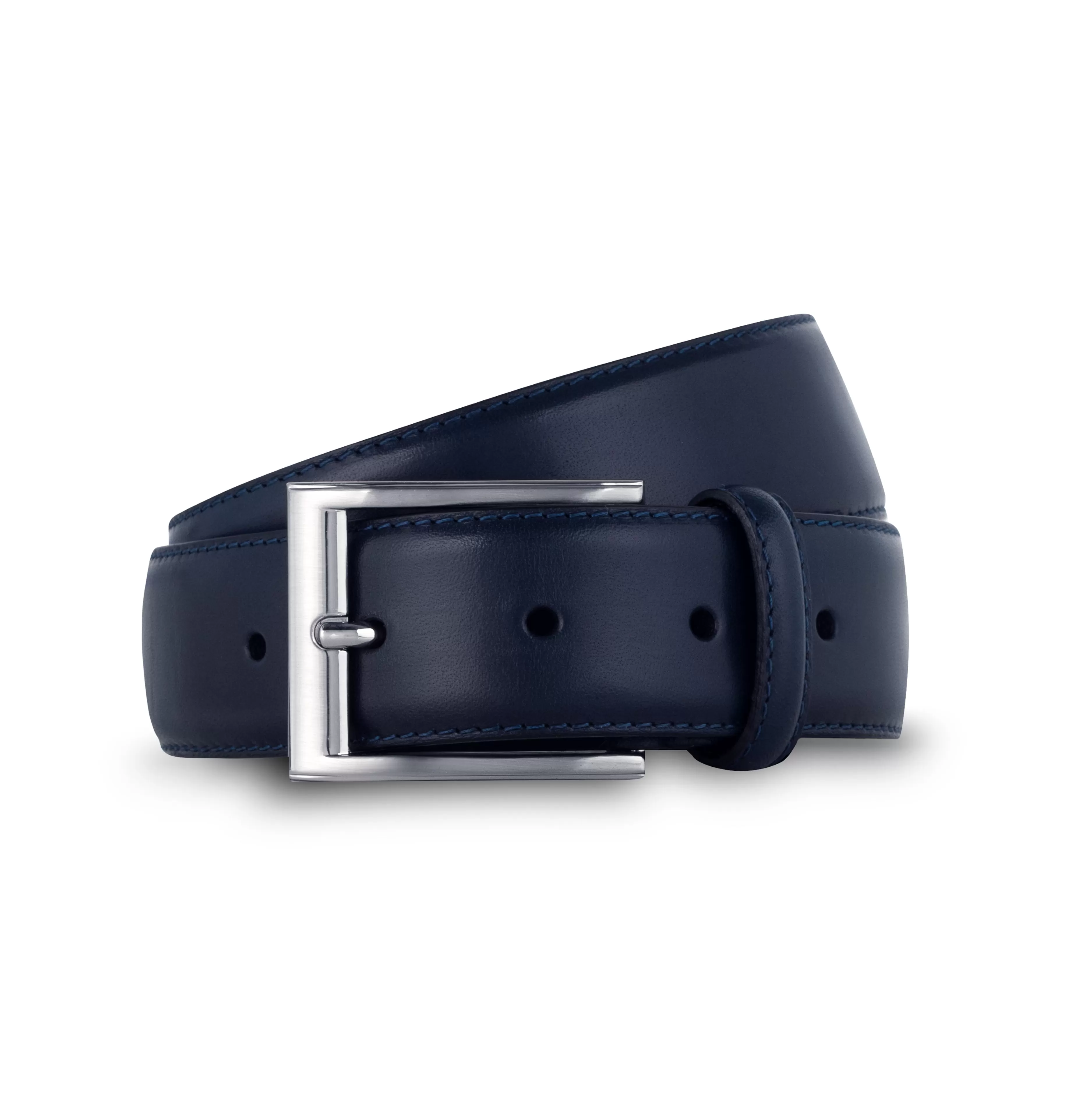 LodinG Ceinture homme en cuir lisse Bleu Best Sale