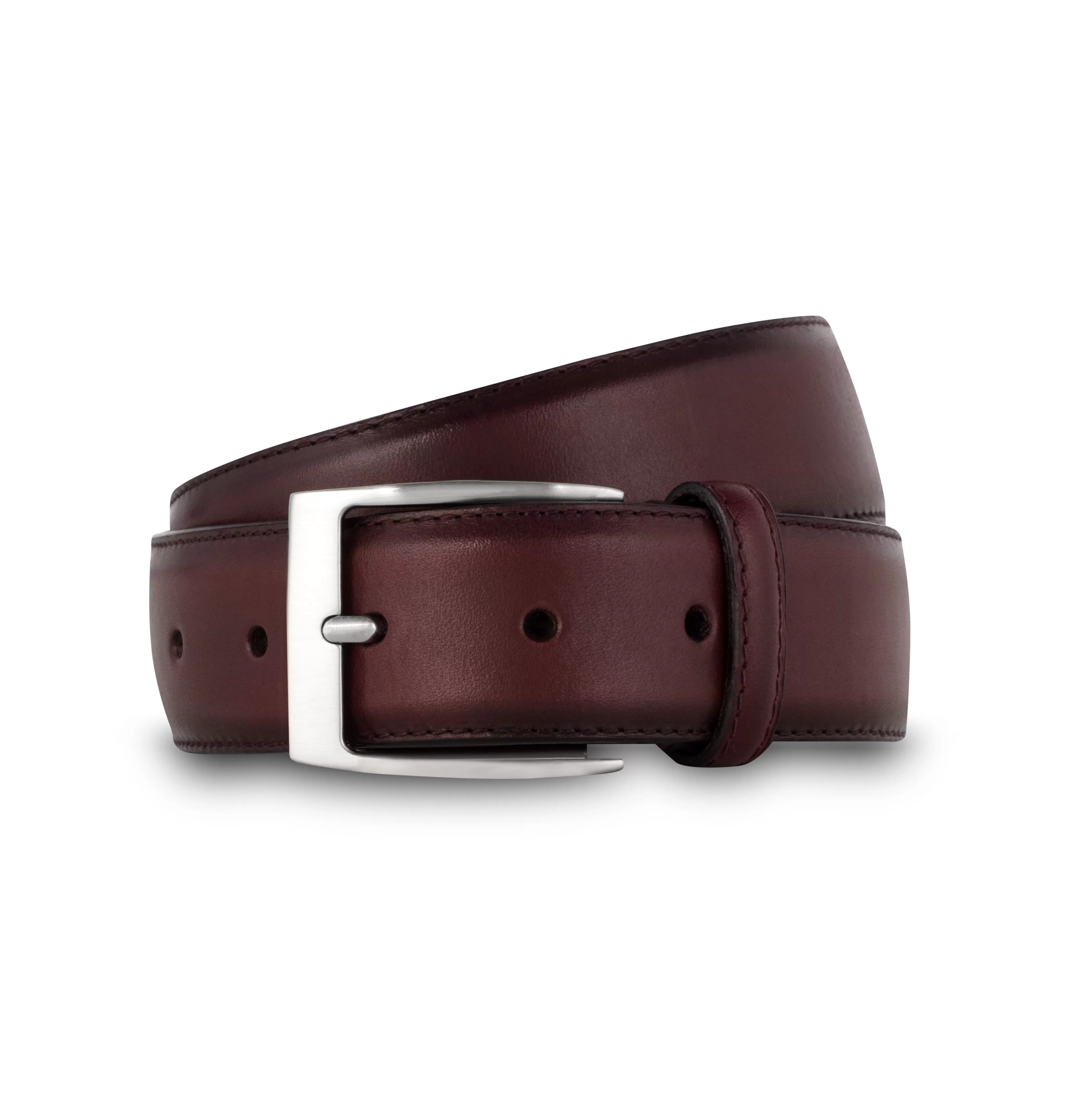 LodinG Ceinture homme en cuir lisse Bordeaux Cheap