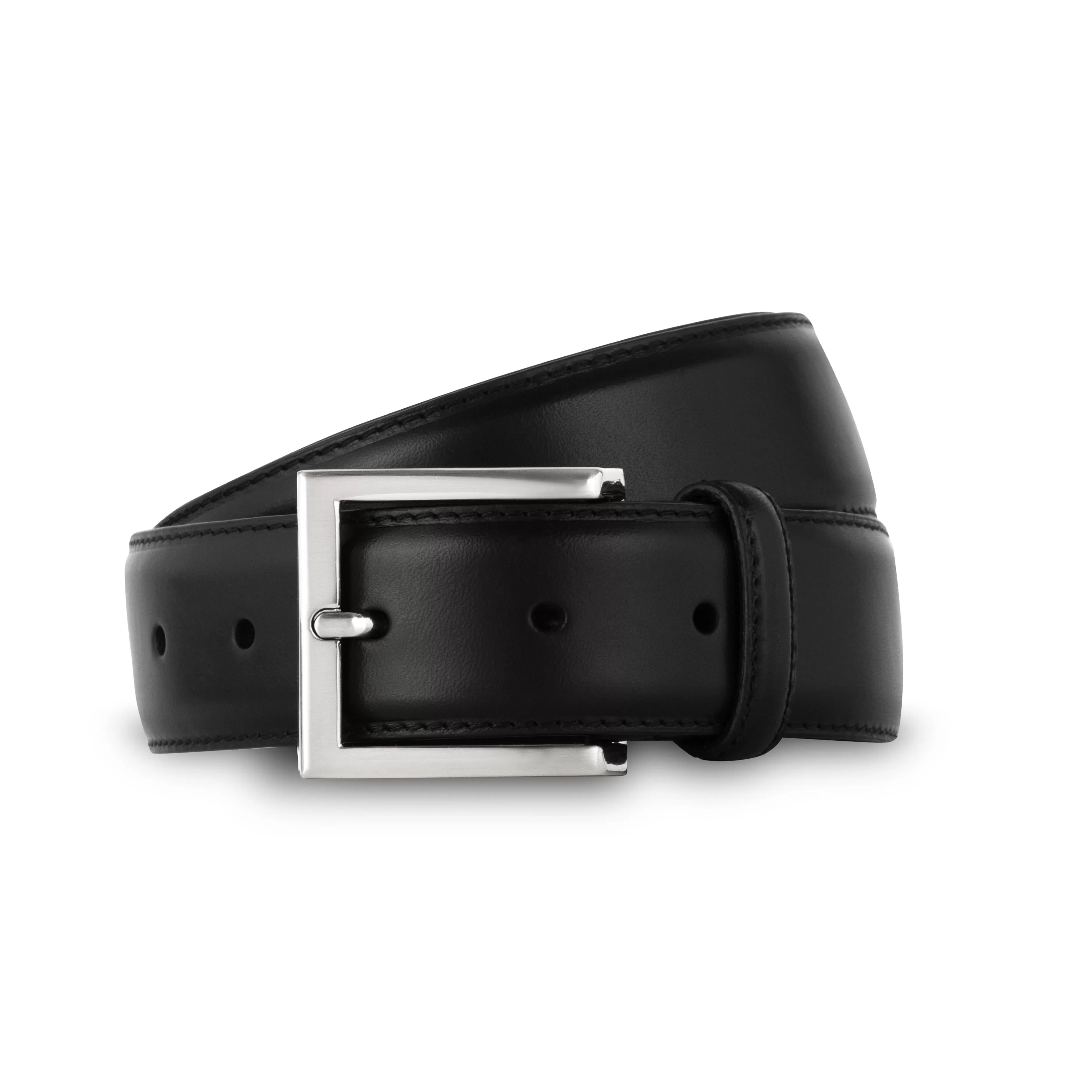 LodinG Ceinture homme en cuir lisse Noir New