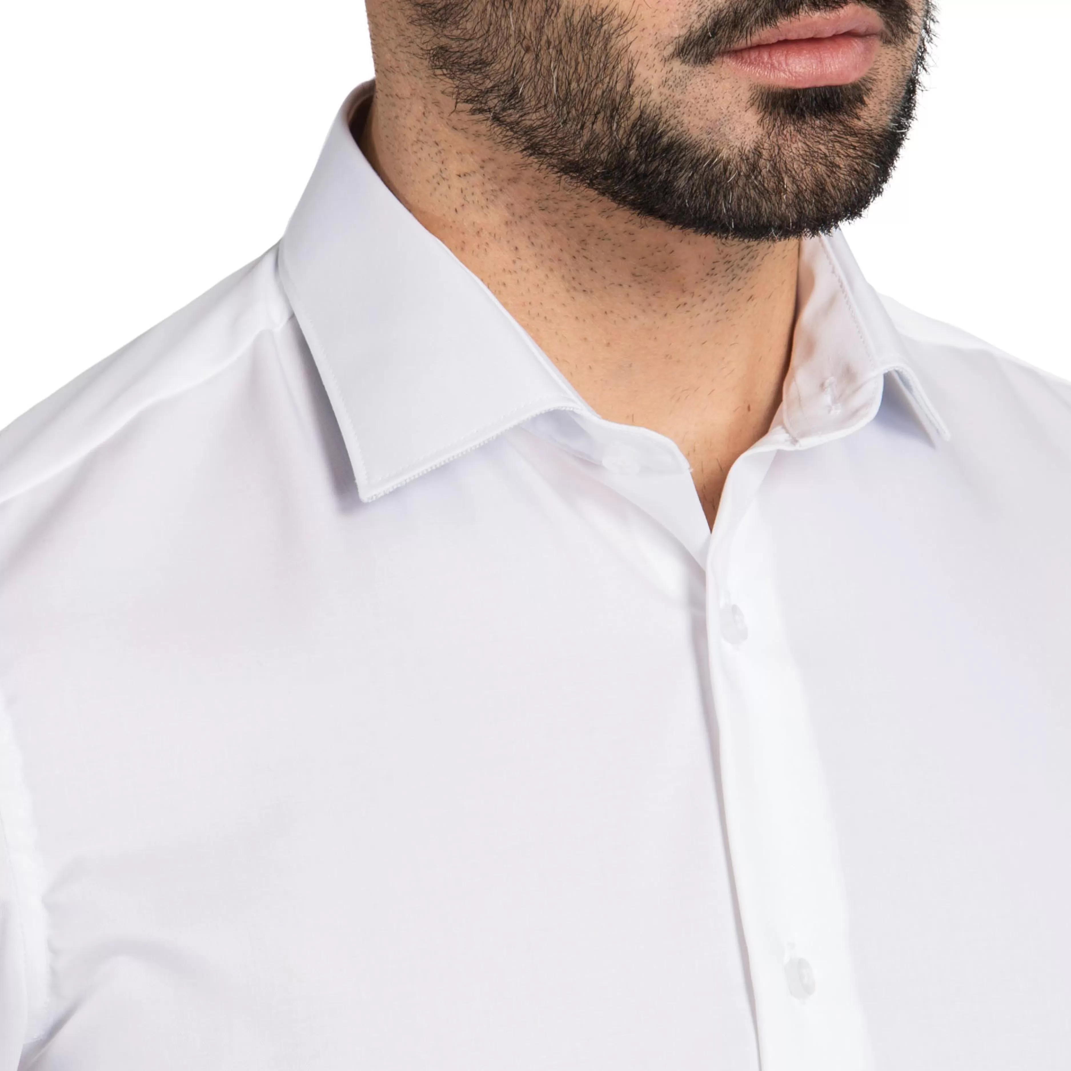 LodinG Chemise he slim fit poignet mousquetaire 100% coton infroissable Blanc Shop