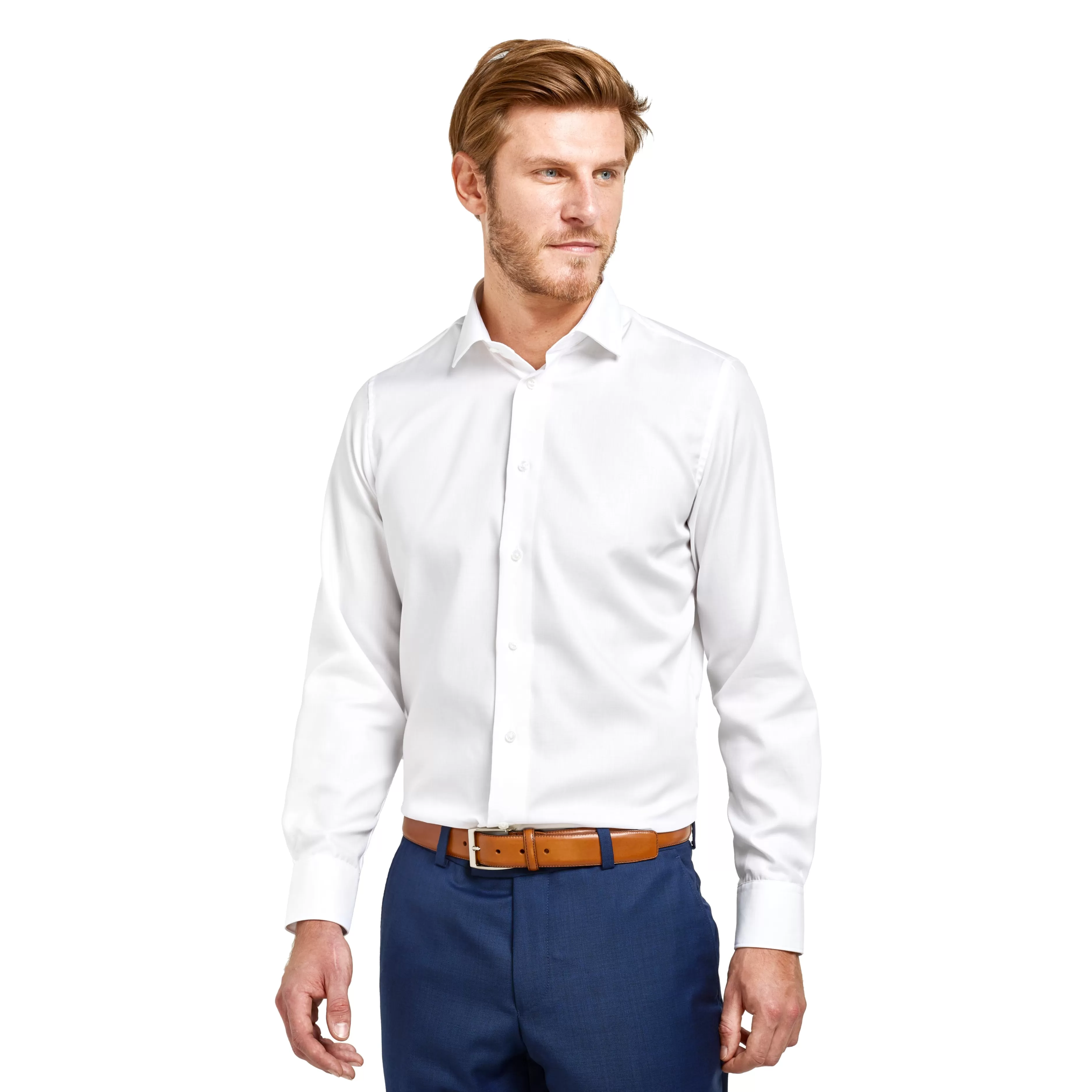 LodinG Chemise droite he sans repassage 100% coton Blanc Flash Sale