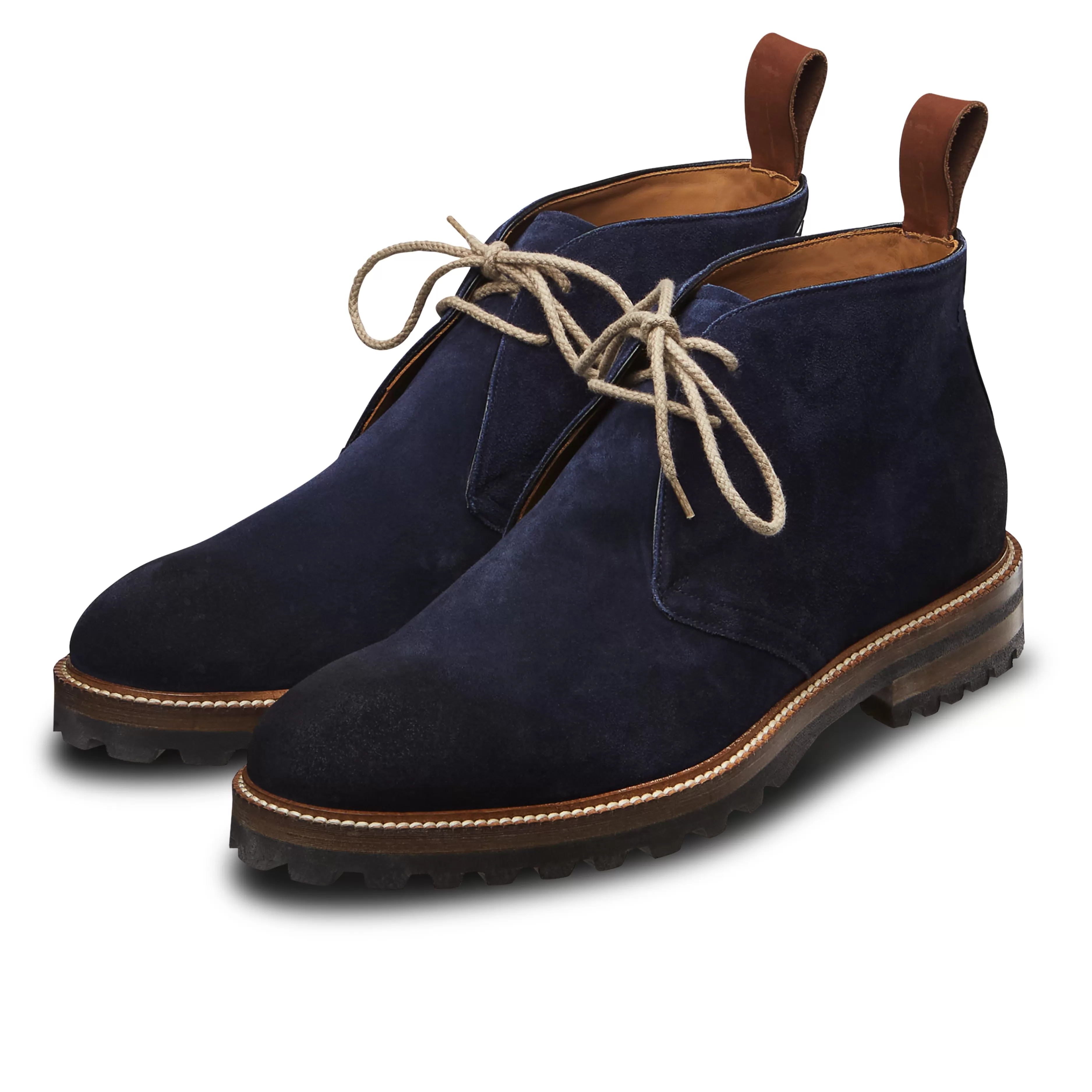 LodinG Desert Boots Firmo 393 veau velours bleu Bleu foncé Sale