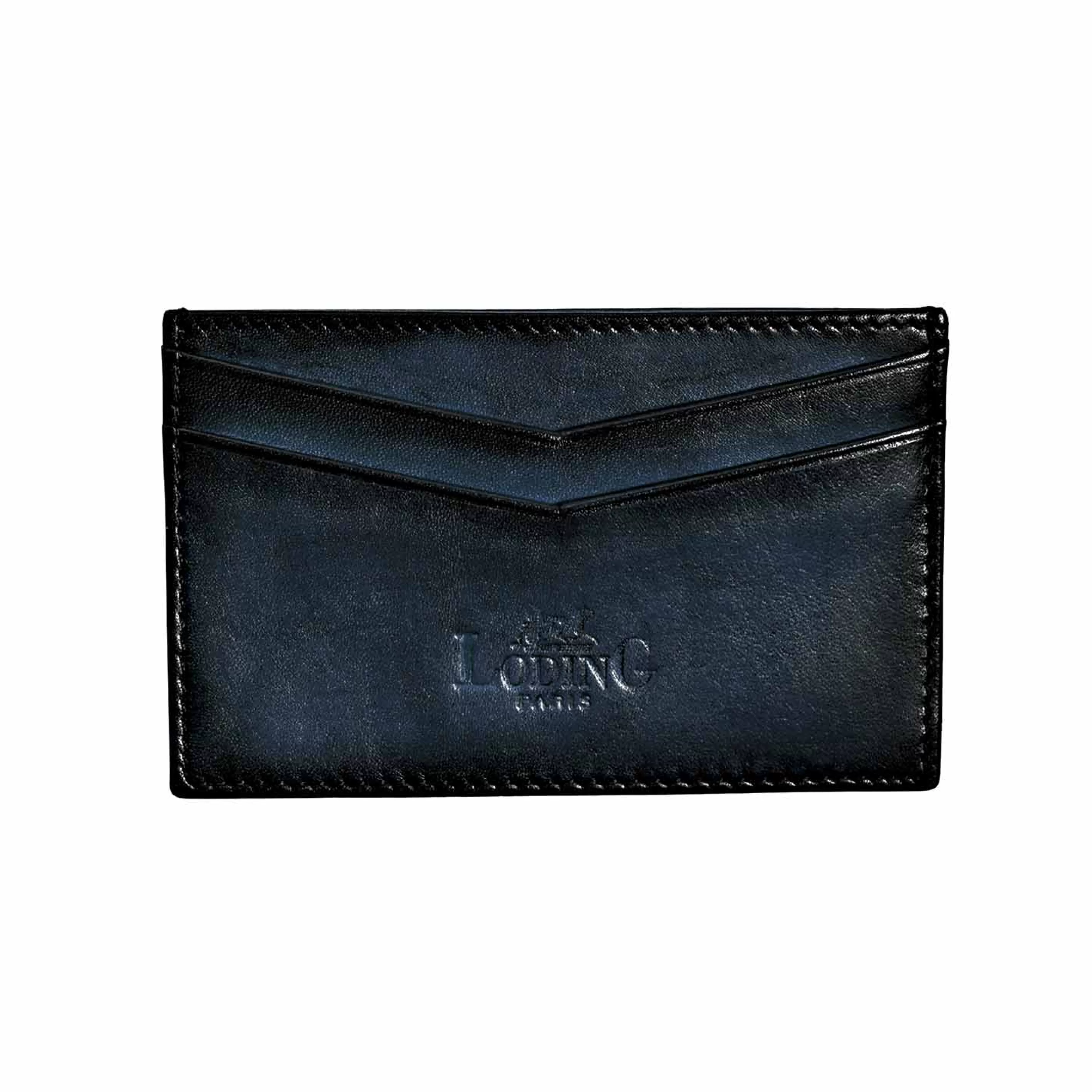 LodinG Porte-carte en cuir bleu Marine Hot