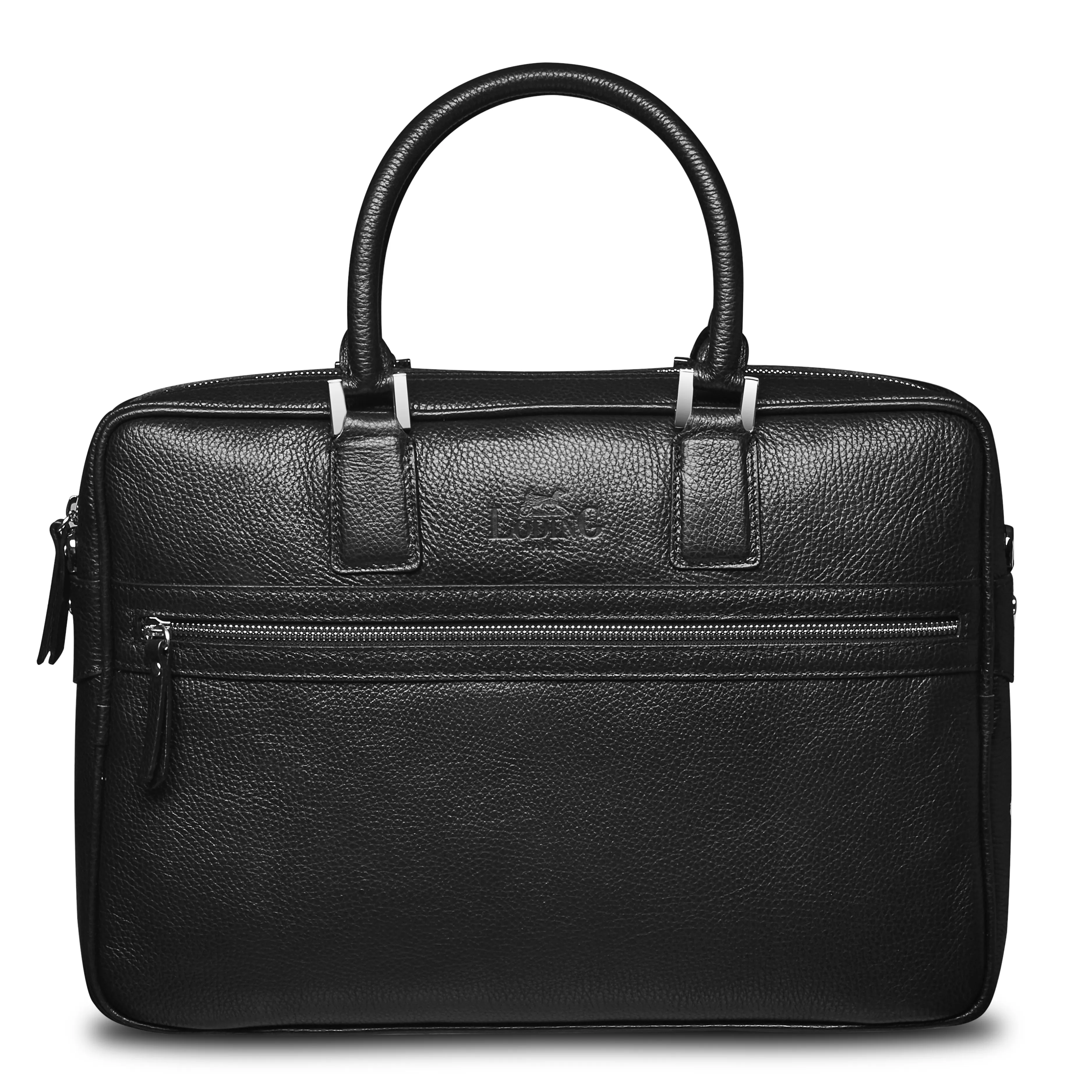 LodinG Porte-document en cuir grainé Noir Cheap